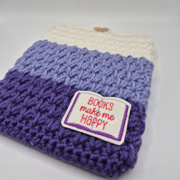 Books Make Me Happy Purple Ombre Kindle Sleeve