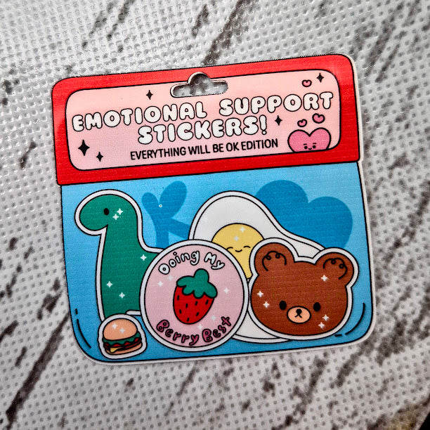 Emotional Support Sticker Glossy Sticker