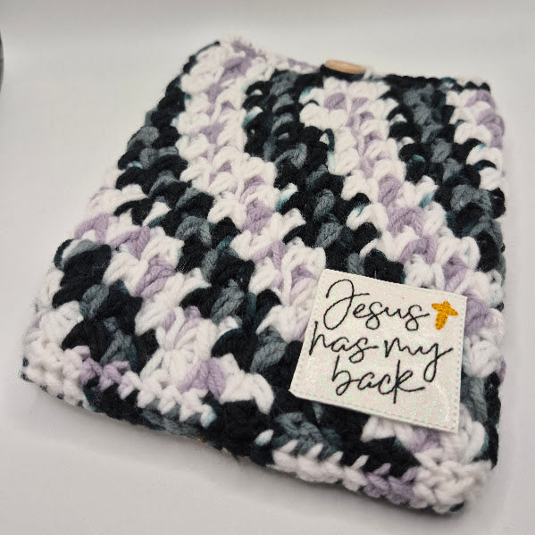 Jesus Has My Back Black & White Kindle Sleeve