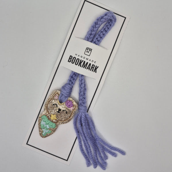 Mermaid Cat Lavender Bookmark