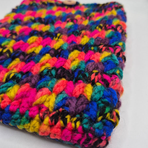 Black Neon Rainbow Kindle Sleeve