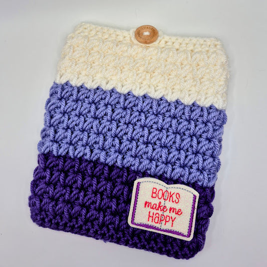 Books Make Me Happy Purple Ombre Kindle Sleeve