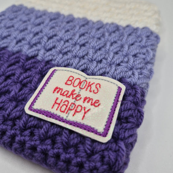 Books Make Me Happy Purple Ombre Kindle Sleeve