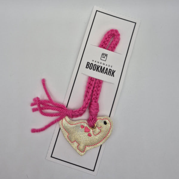 Spotted Dinosaur Pink Bookmark