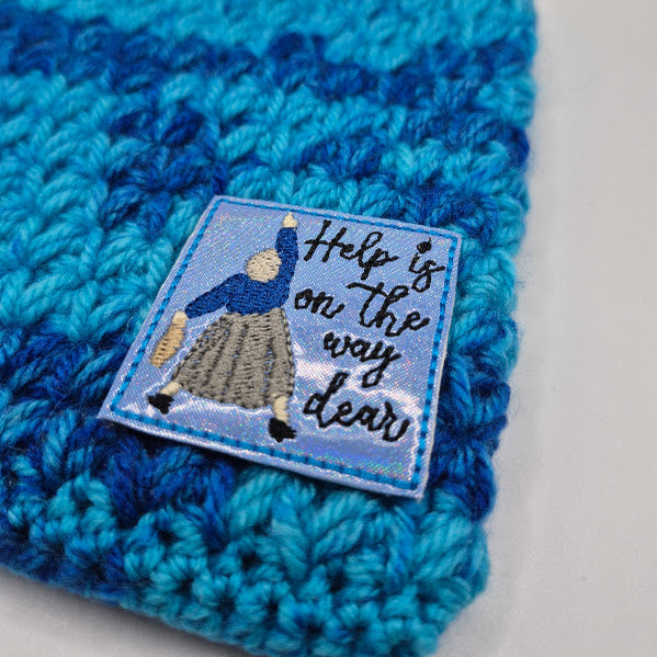 Help Is On The Way Blue Multi Kindle Sleeve