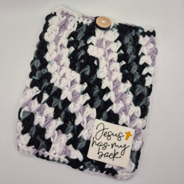 Jesus Has My Back Black & White Kindle Sleeve