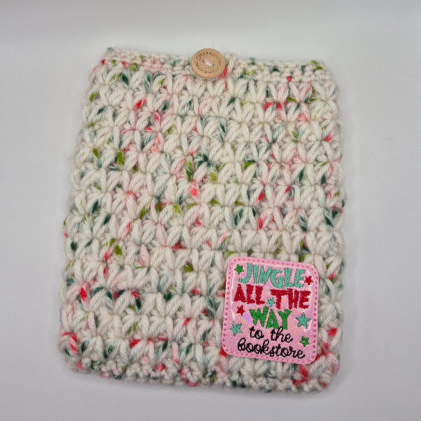 Jingle All The Way White Speckle Kindle Sleeve