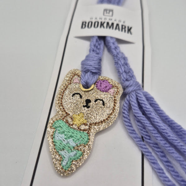 Mermaid Cat Lavender Bookmark