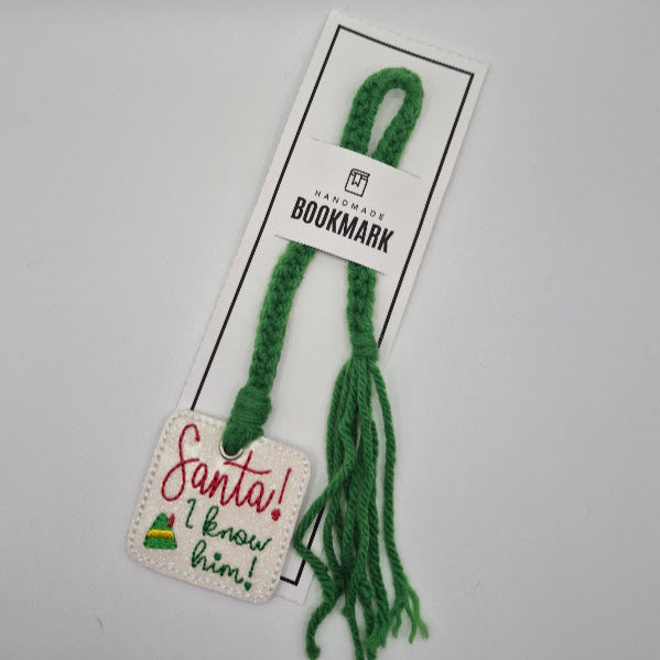 Santa, I Know Him Green Bookmark