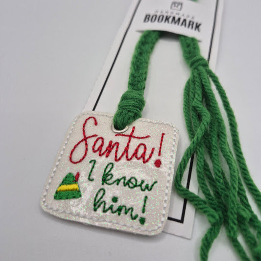 Santa, I Know Him Green Bookmark