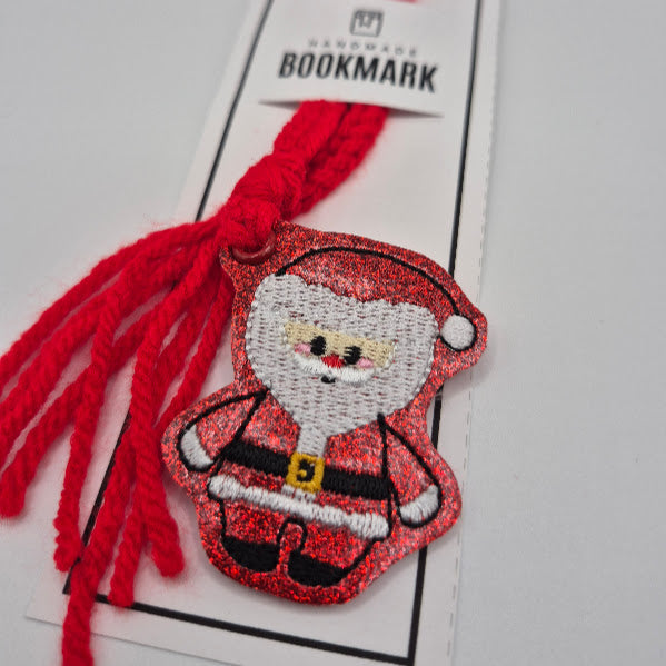 Santa Sparkle Red Bookmark