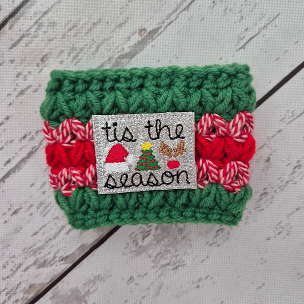 Tis The Season Drink Cozy - Candy Cane Stripe